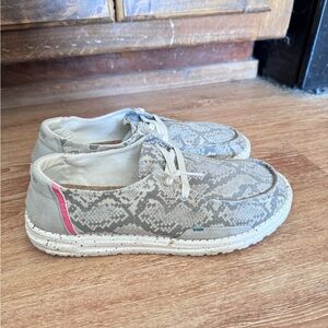 Hey Dude Snake Print Loafers